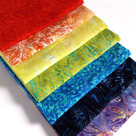 Batik Rainbow Fat Quarter Bundle X 7