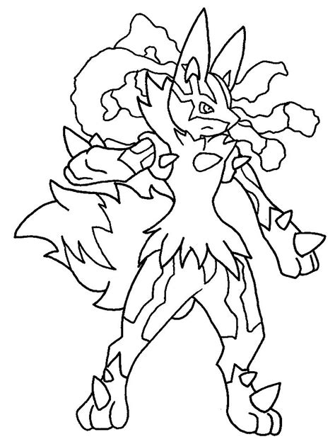 Pokemon Mega Evolution Coloring Page Lucario Coloring Pages The Best