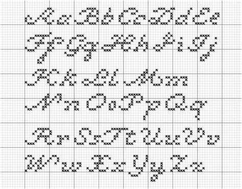 Free Cursive Alphabet Cross Stitch Pattern Franklin Morrisons