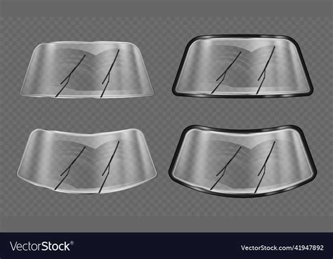 car wiper clean windscreen set automobile front vector image