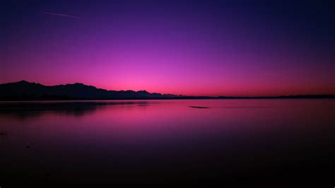 Download Wallpaper 2560x1440 Lake Sunset Horizon Night Widescreen 16