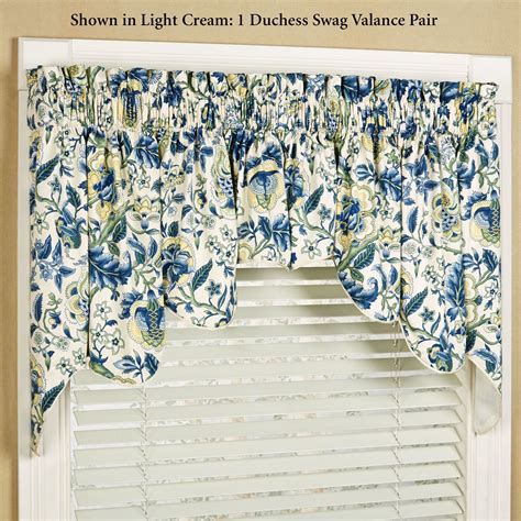 Regency Floral Duchess Swag Valance Pair By Waverly
