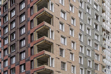 Facing Building With Ventilated Facade Modern Facades Of High Rise