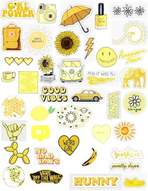 Pin By Kelsea Allen On Yellow Aesthetic Stickers Iphone Case Stickers