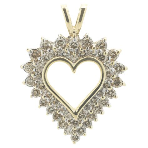 Free And Fast Shipping Details About 14k Yellow Gold Diamond Open Heart