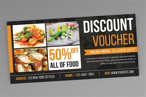 Discount Voucher Card Templates Creative Market