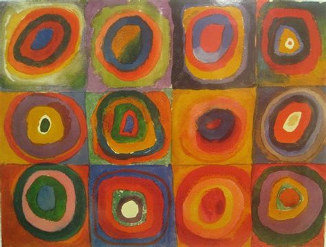 Color Study Squares And Concentric Circle Posters By Wassily