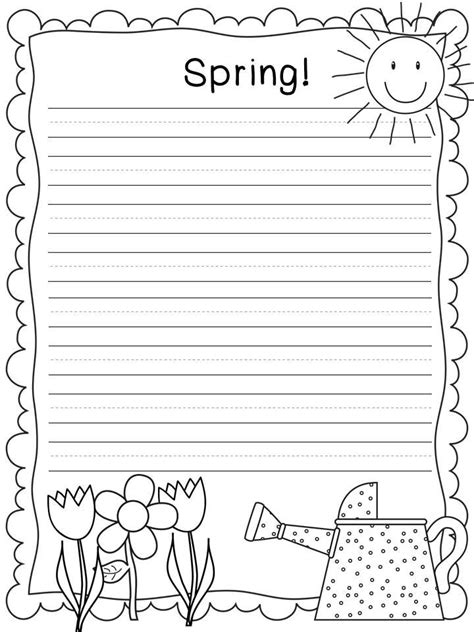 Spring Writing For Kindergarten