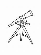 Telescope Coloring Printable sketch template
