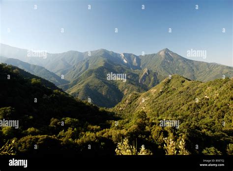 Scene From Generals Highway In Sequoia National Park Stock Photo Alamy