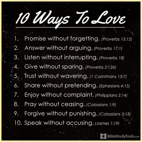 10 Ways To Love Inspirations