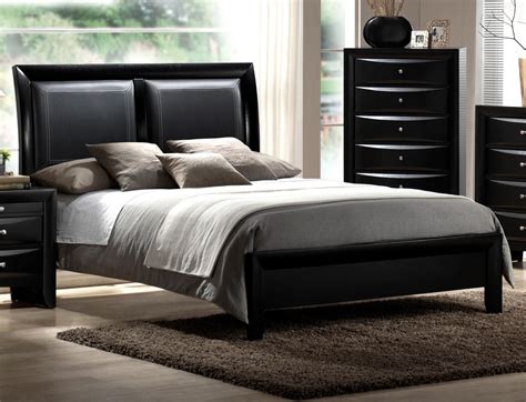 This king bedroom sets under is $1000! Emily Black Bedroom Suite with Padded Headboard Bed Queen ...