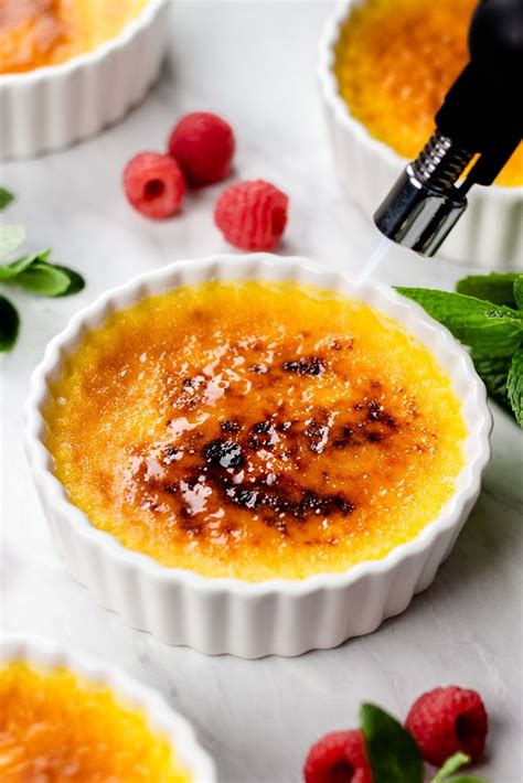 Granulated sugar evenly across the top of each one. Classic Creme Brulee | Recipe | Food recipes, Desserts ...