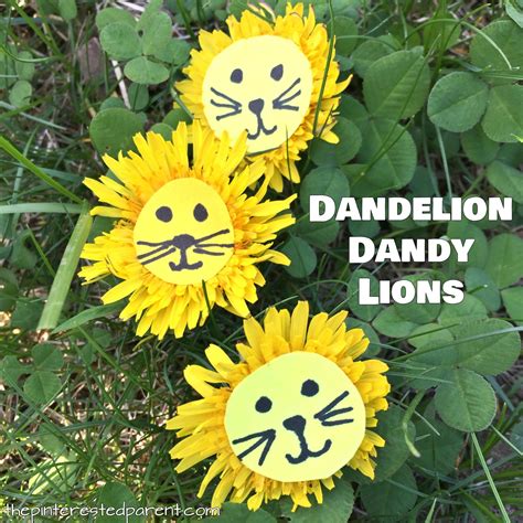 Dandelion Lions Nature Craft The Pinterested Parent