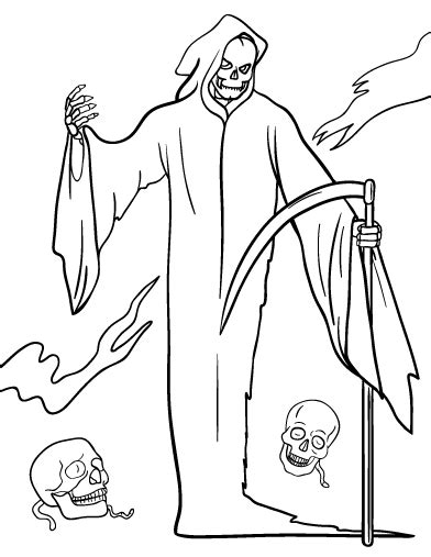 Free Grim Reaper Coloring Page Coloring Pages Grim Reaper Free