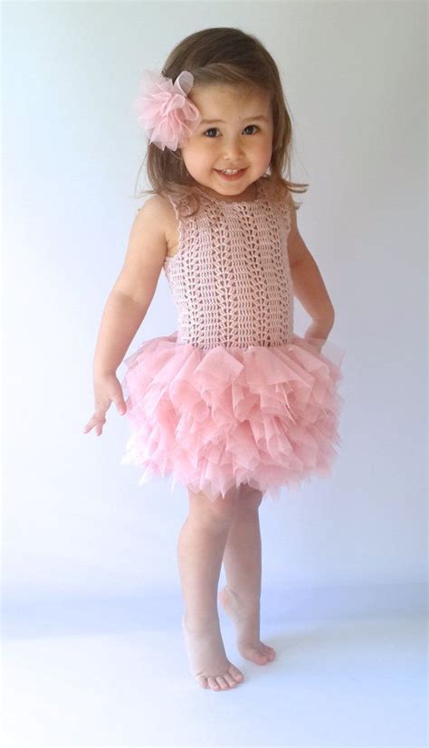 Tutu Dress With Stretch Crochet Top And Playful Tulle Skirt Etsy