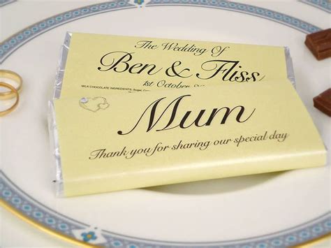 Personalised Chocolate Wedding Favour Placenames By Tailored Chocolates