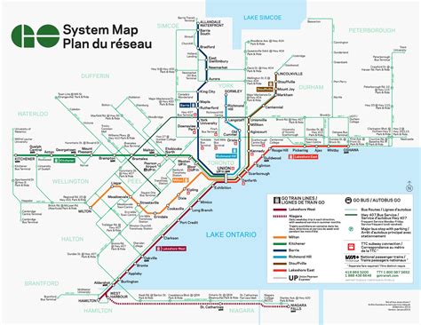Go Train Route Map Go Transit Map Toronto Canada