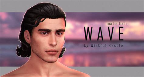 Wave Male Hair Wistful Castle On Patreon Mens Hairstyles Sims 4