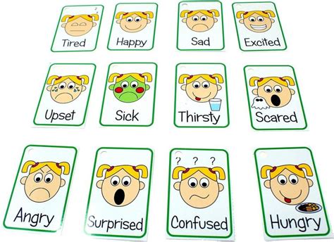 Kids2learn Feelings And Emotions Flash Cards For Boys Girls Asd