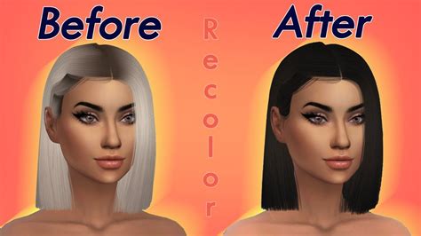 Sims 4 Hair Recolor Tutorial Images And Photos Finder