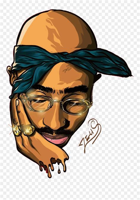 Download Rapper Vector Tupac Shakur Vector Cartoon Tupac Clipart