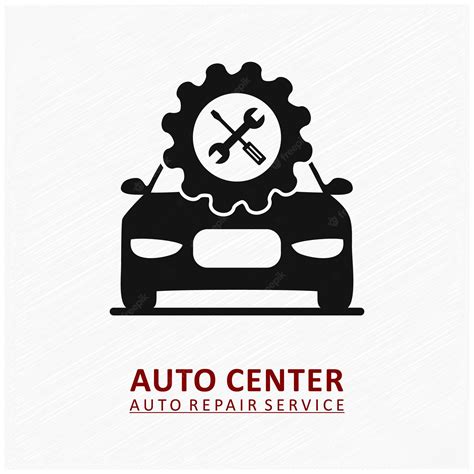 Premium Vector Monochrome Car Repair Service Logo