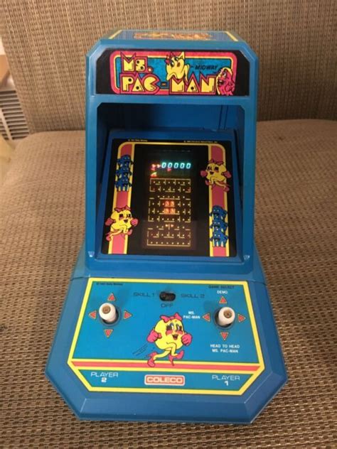 👉working Vintage Ms Pacman Mini Table Top Video Arcade Game Coleco