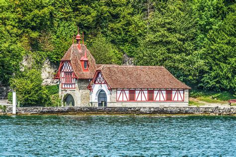 Boathouse Meggenhorn Castle Lake Lucerne Switzerland Photograph By