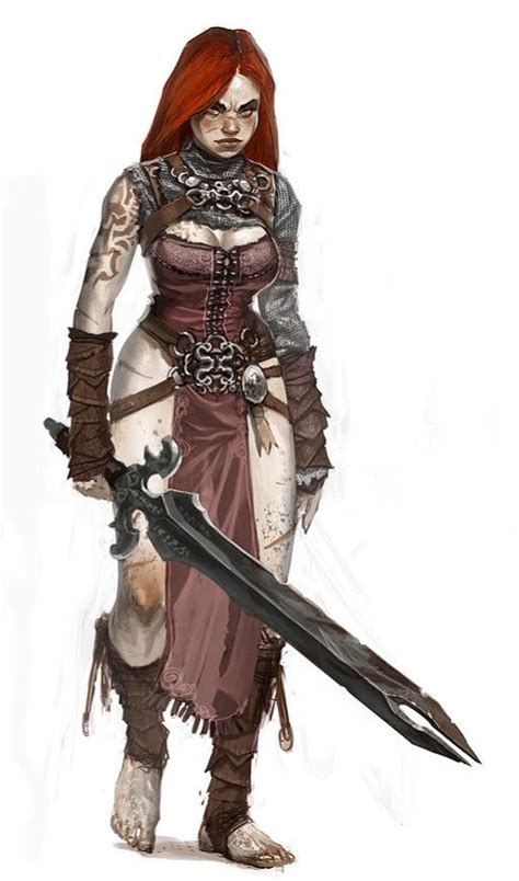 Female Barbarian Pathfinder Rpg Pfrpg Dnd D D D Fantasy Barbarian