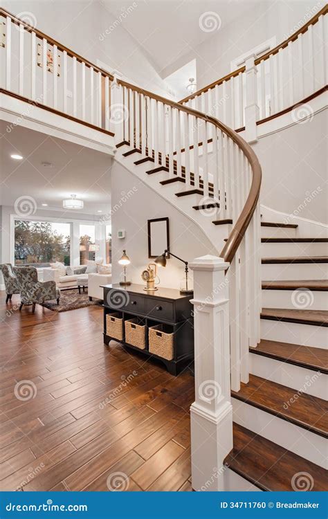 Stairs And Living Room In New Home Stock Photo Image Of Furniture