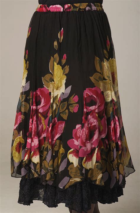 Floral Long Skirt Ann N Eve Collection