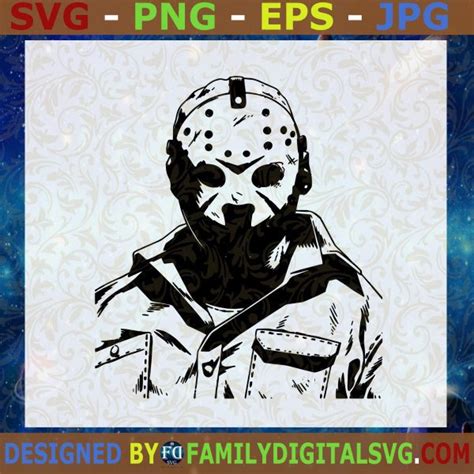 #Jason Voorhees Friday the 13th Halloween SVG DXF EPS PNG Cutting File