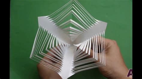 07 3D Kirigami Flower Tutorial - Paper Cutting & Folding Art - YouTube
