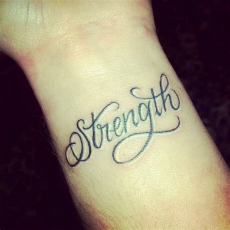 Strength Tattoo Like The Script But Want It Placed On My Right Side