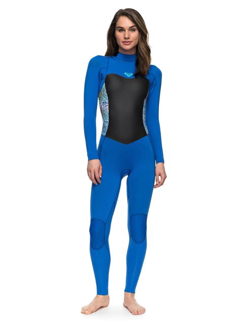 roxy womens 4mm 3mm synchro series sea blue ii full wetsuit 2018 tallington lakes