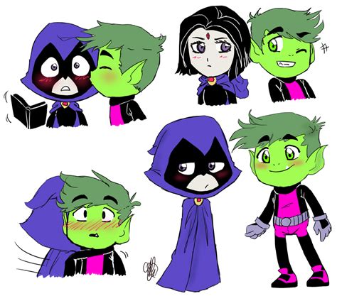 Beast Boy And Raven By Sandrasandra11 On Deviantart