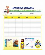 Soccer Game Snack Schedule Images