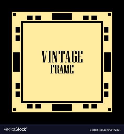 Art Deco Frame Royalty Free Vector Image Vectorstock