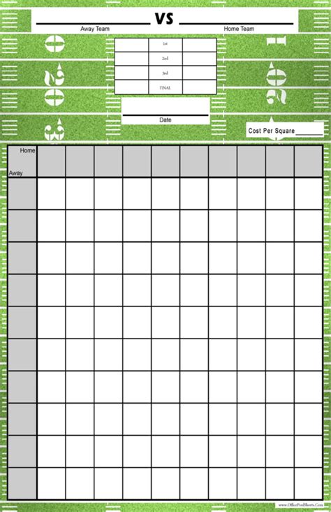 Office Football Pool Spreadsheet Printable Spreadshee Office Football