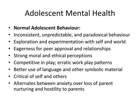 Ppt Adolescent Mental Health Powerpoint Presentation
