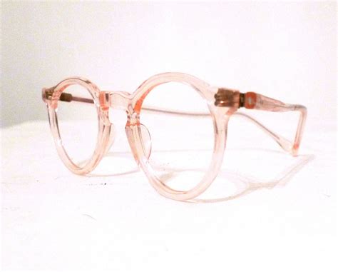 Iconic Round Blush Pink Eyeglass Frames Nos Warhol Frames Circular Sunglasses Pastel Melon