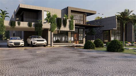 Modern Luxury House Model And Render Modern House 3d