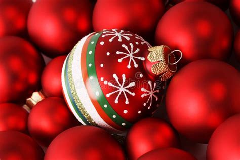 Palle Rosse Di Natale Immagine Stock Immagine Di Rosso 33199483
