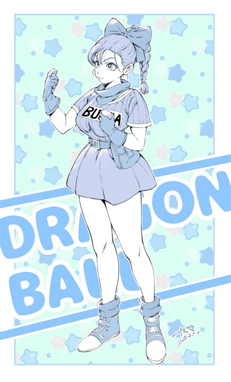 Orushibu Bulma Dragon Ball Highres 1girl Bare Legs Blue Hair