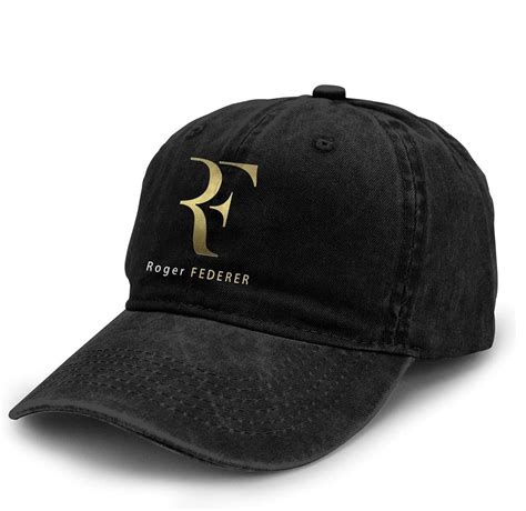 Conalci Rf Roger Federer Logo Classic Cowboy Cap Unisex Trendy Baseball