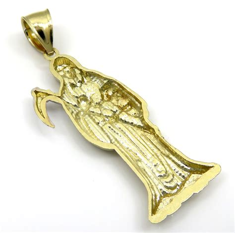 Customs services and international tracking provided. Buy 10k Two Tone Gold Medium Grim Reaper Pendant Online at SO ICY JEWELRY