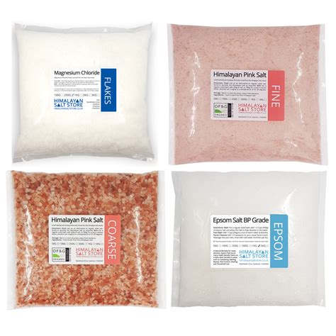 Bath Salts Bundle T Set Himalayan Salt Epsom Magnesium Flakes