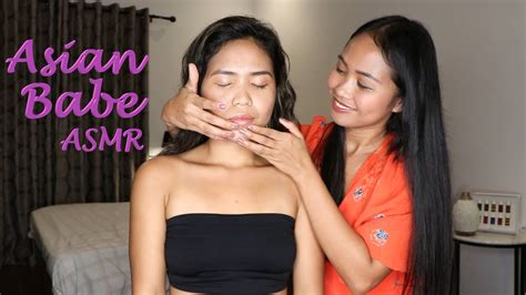 asian babe asmr my little sis loves soft face massage and hair play youtube