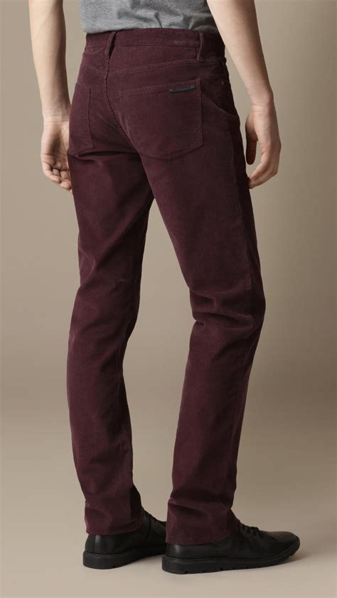 Burberry Slim Fit Corduroy Trousers In Brown For Men Lyst